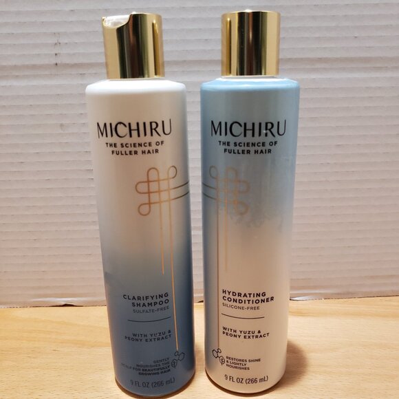 Michiru Hydrating Conditioner & Clarifying Shampoo 9 oz New (lot of 2) - Picture 1 of 3